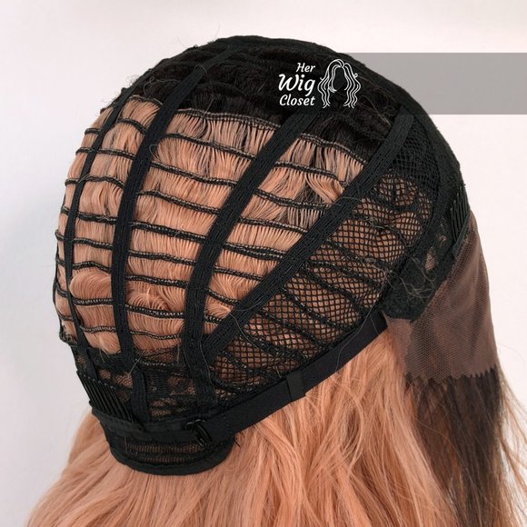 Rose Pink Ombre Wavy Lace Wig 12" | Aster - Picture 6 of 6